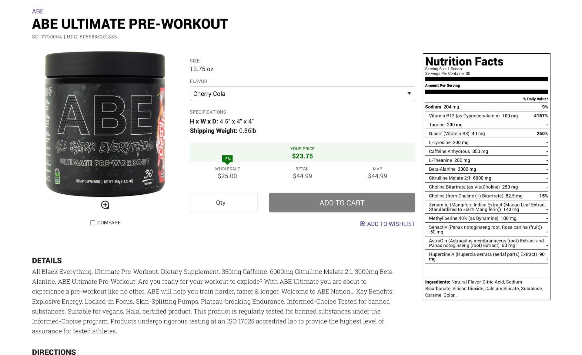 Product Detail Pages