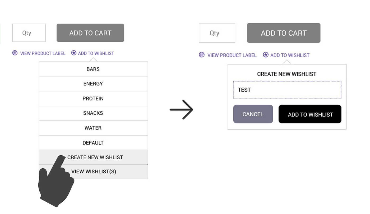 Streamlined Wishlist Action