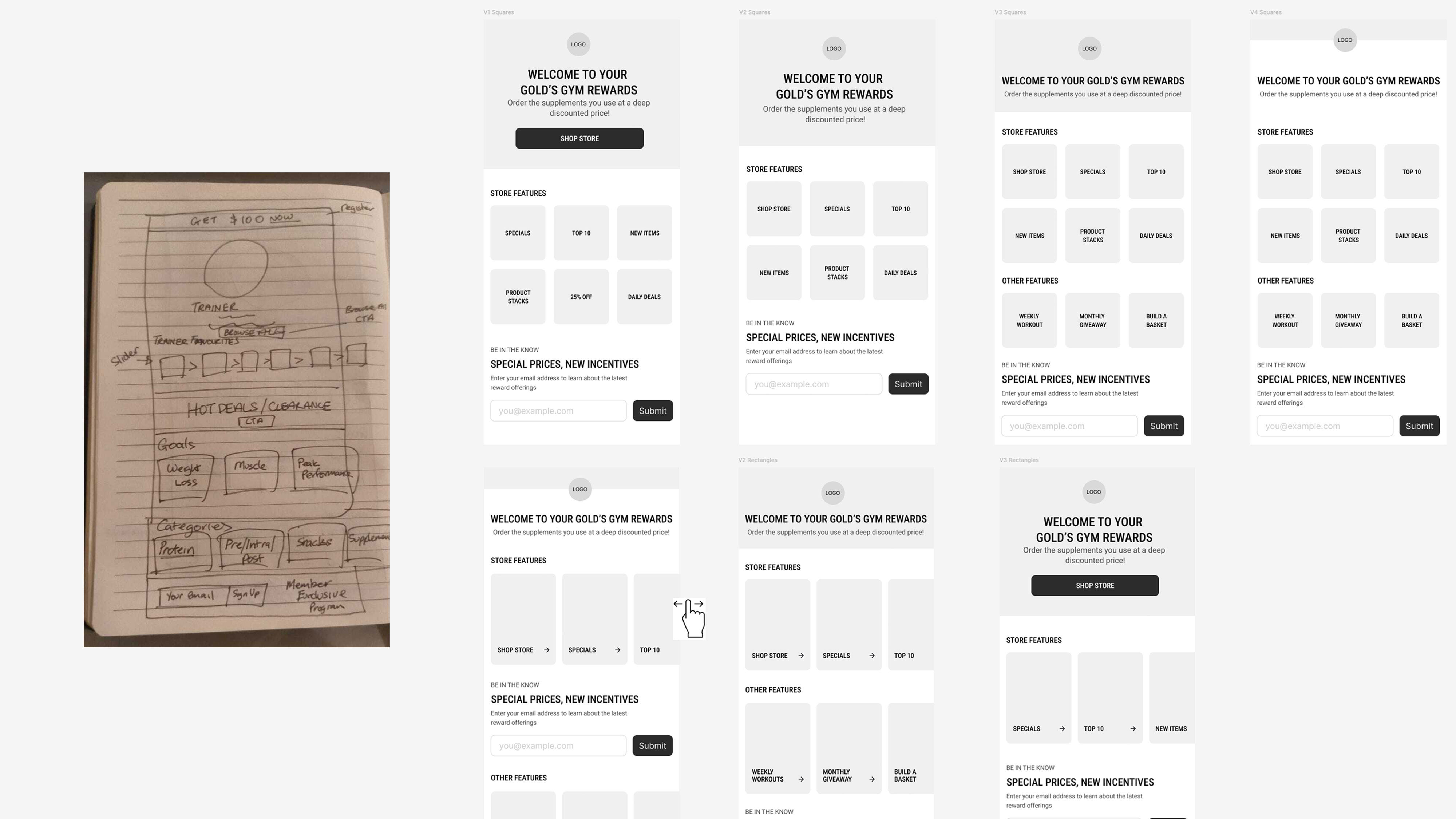 Exploring UI navigation and layout with wire-frames image