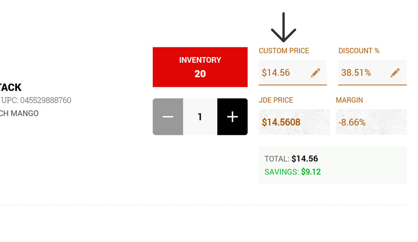 Color orange: Price adjustment image