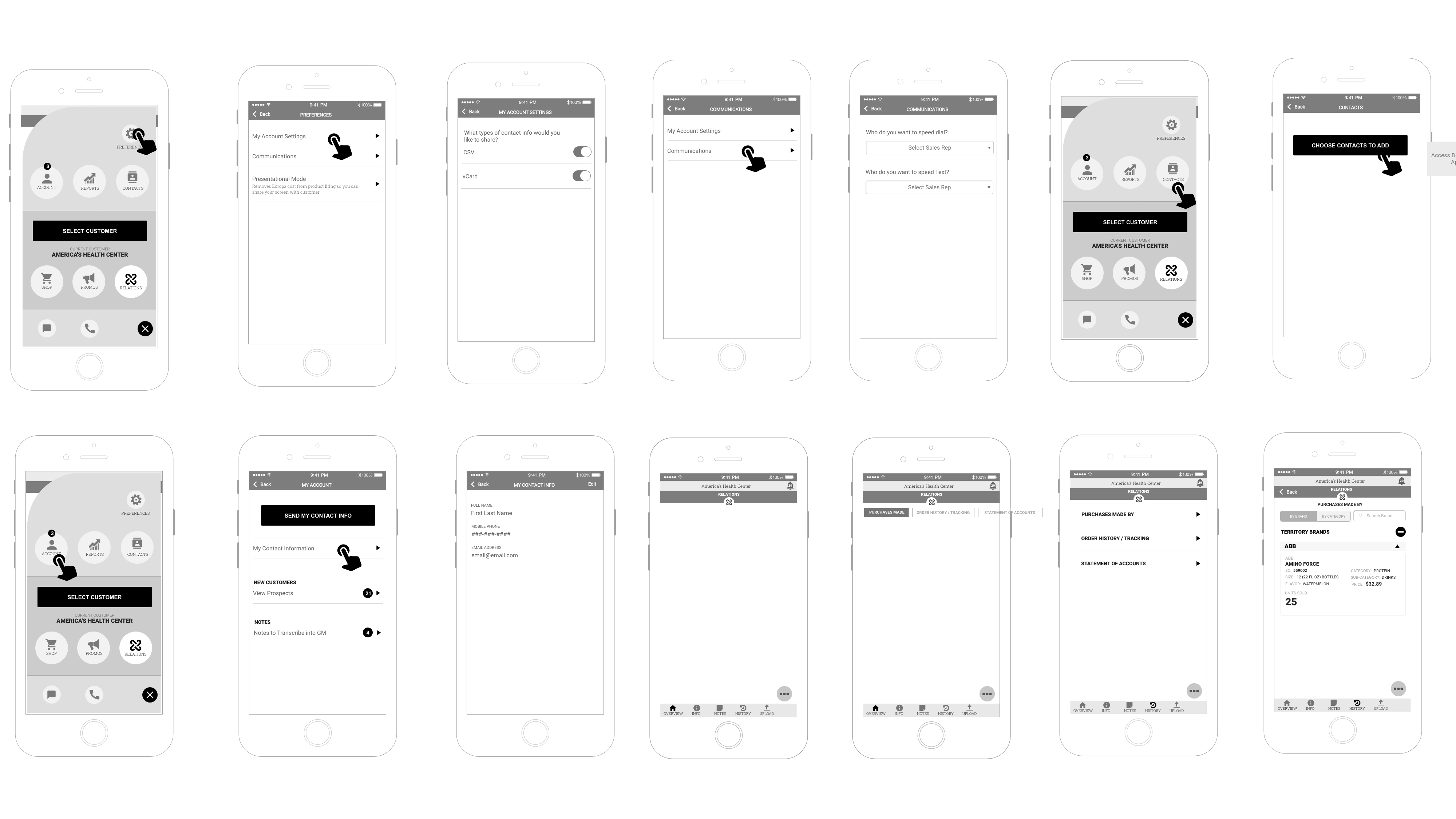 Exploring UI navigation and layout with wire-frames image
